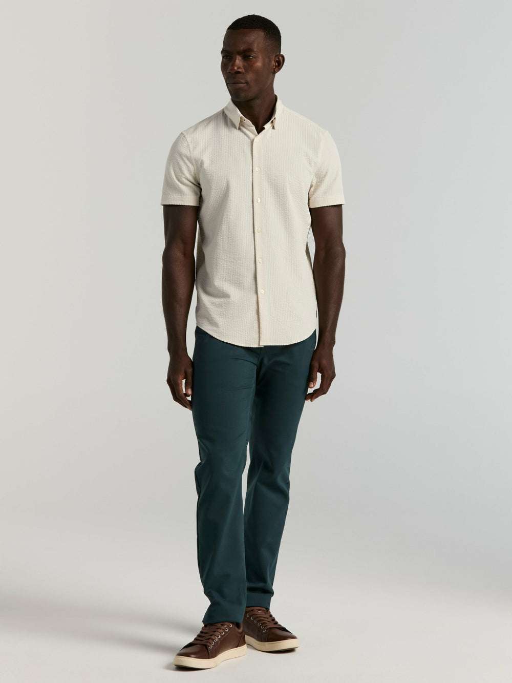 Stretch Seersucker Slim Fit Shirt