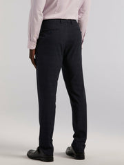 Skinny Fit Navy Plaid Suit Pant