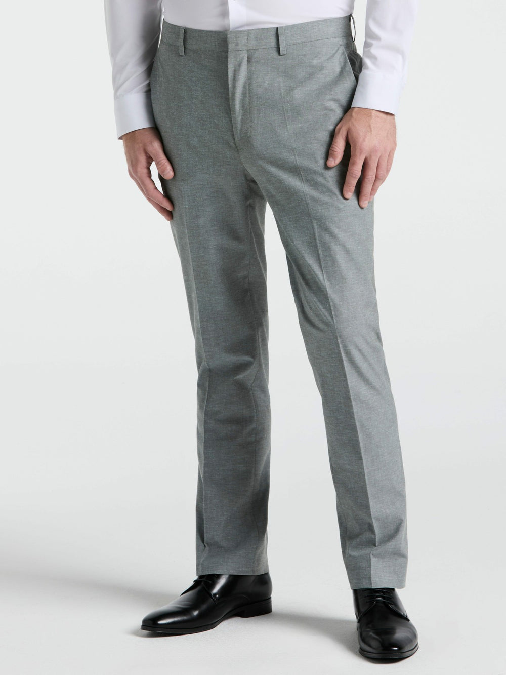 Slim Fit Solid Linen Blend Pant