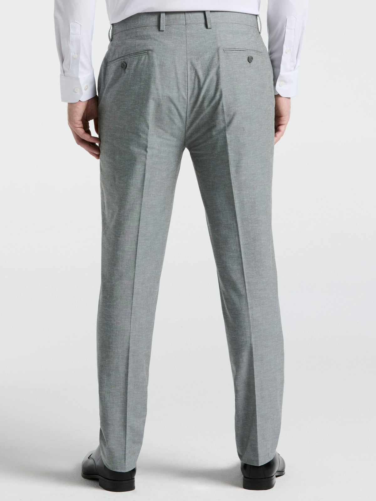 Slim Fit Solid Linen Blend Pant
