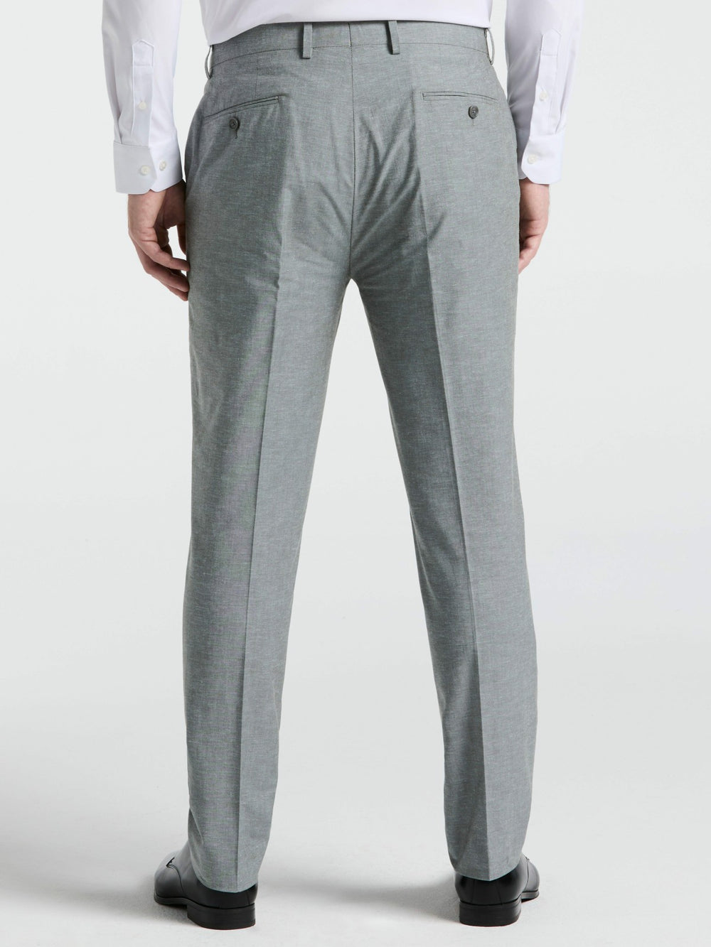 Slim Fit Solid Linen Blend Pant