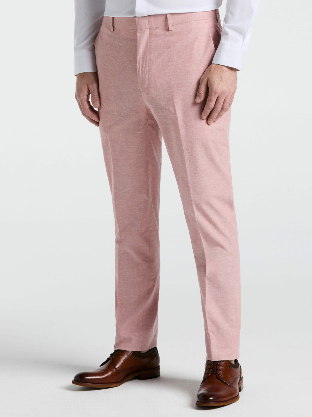 Slim Fit Solid Linen Blend Pant