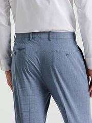Slim Fit Plaid Print Suit Pant