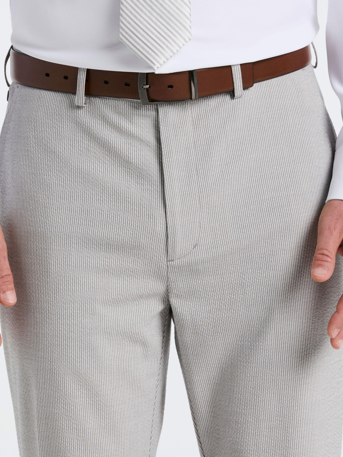 Slim Fit Seersucker Stripe Suit Pant
