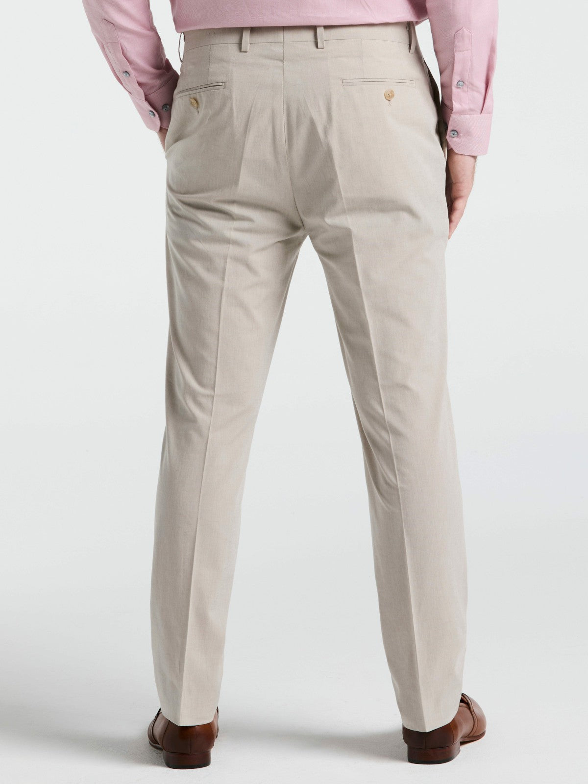 Slim Fit Solid Linen Blend Pant