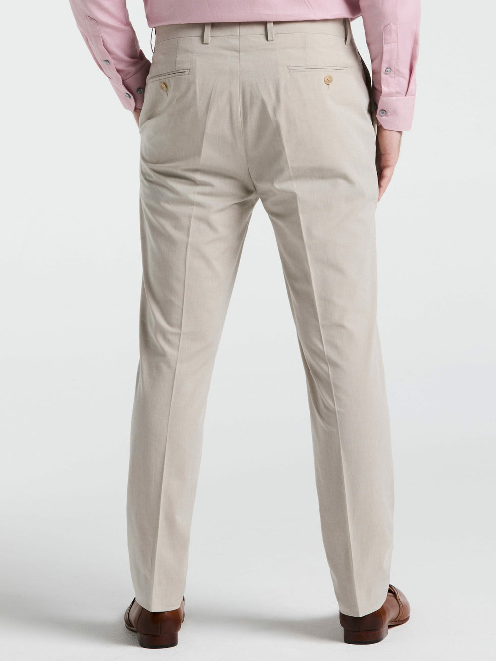 Slim Fit Solid Linen Blend Pant