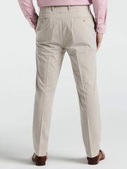Slim Fit Solid Linen Blend Pant
