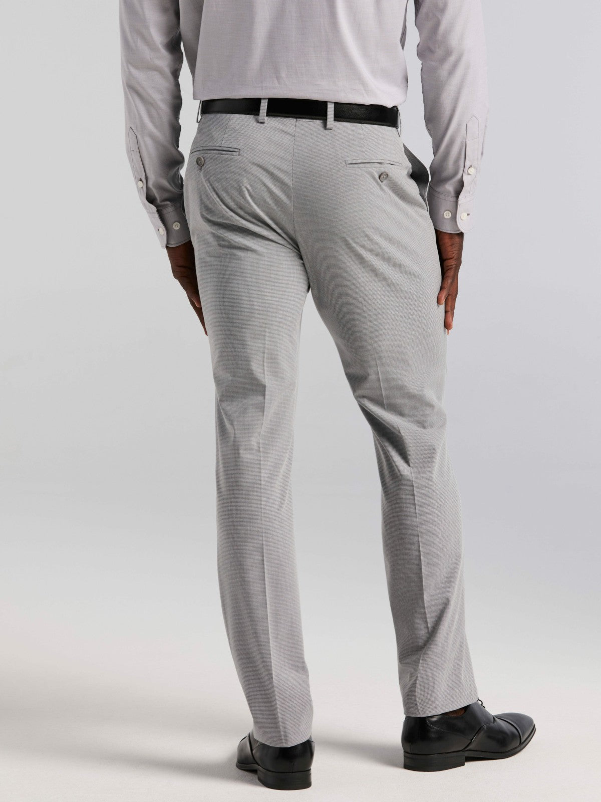 Slim Fit Mini Grid Pattern Suit Pant