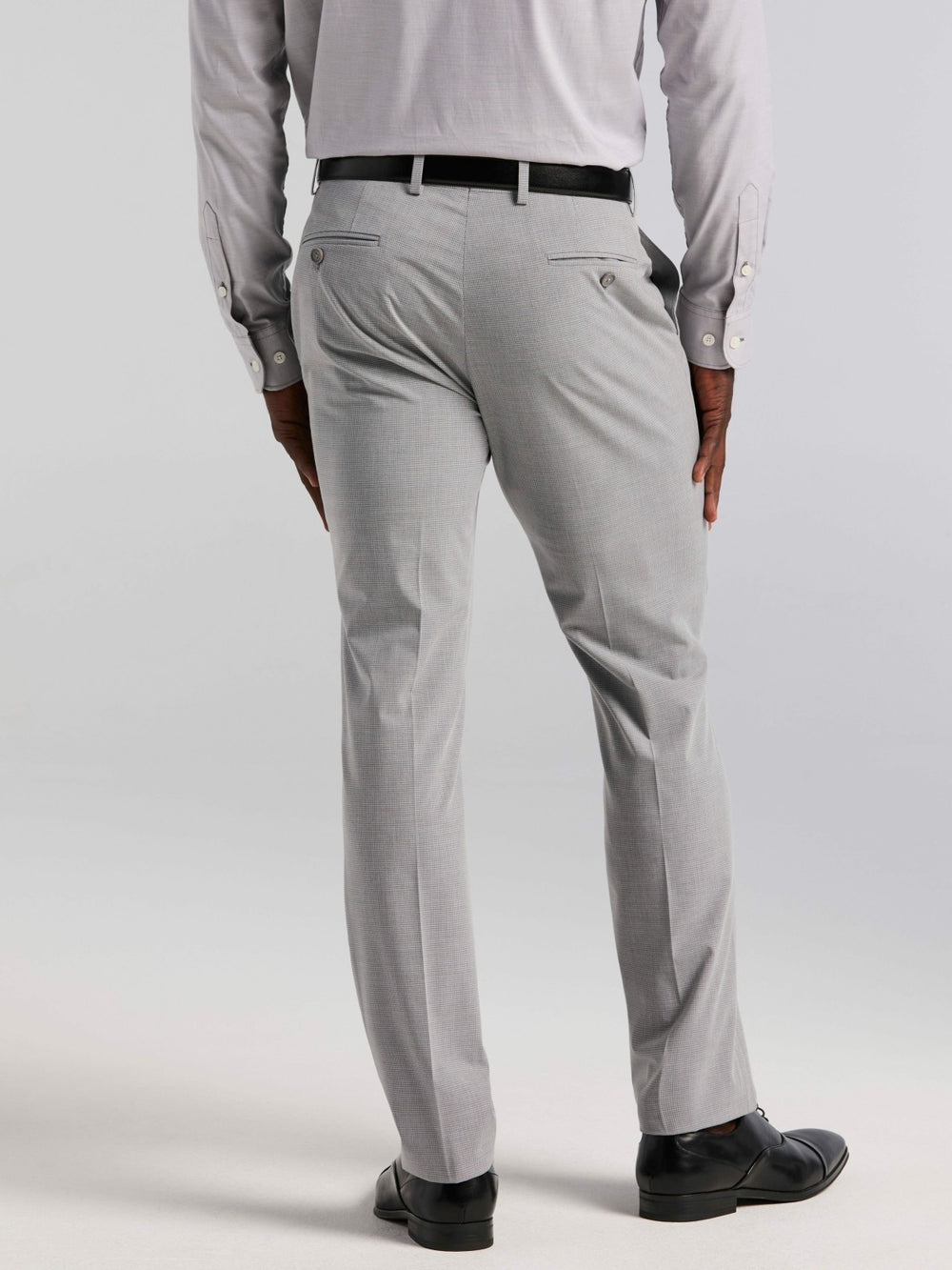 Slim Fit Mini Grid Pattern Suit Pant