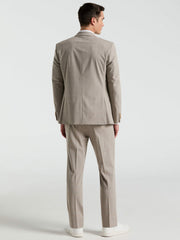 Slim Fit Plaid Print Suit Pant