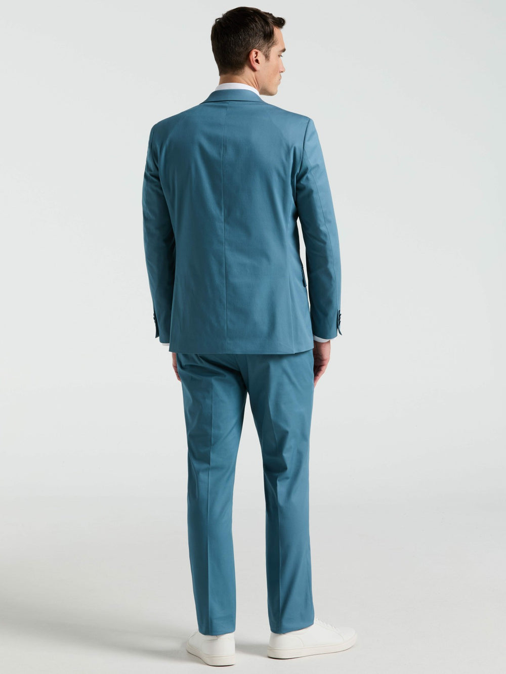 Slim Fit Solid Cotton Blend Suit Pant