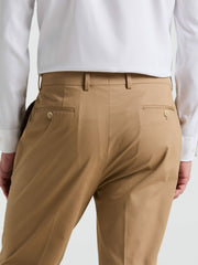 Slim Fit Solid Cotton Blend Suit Pant