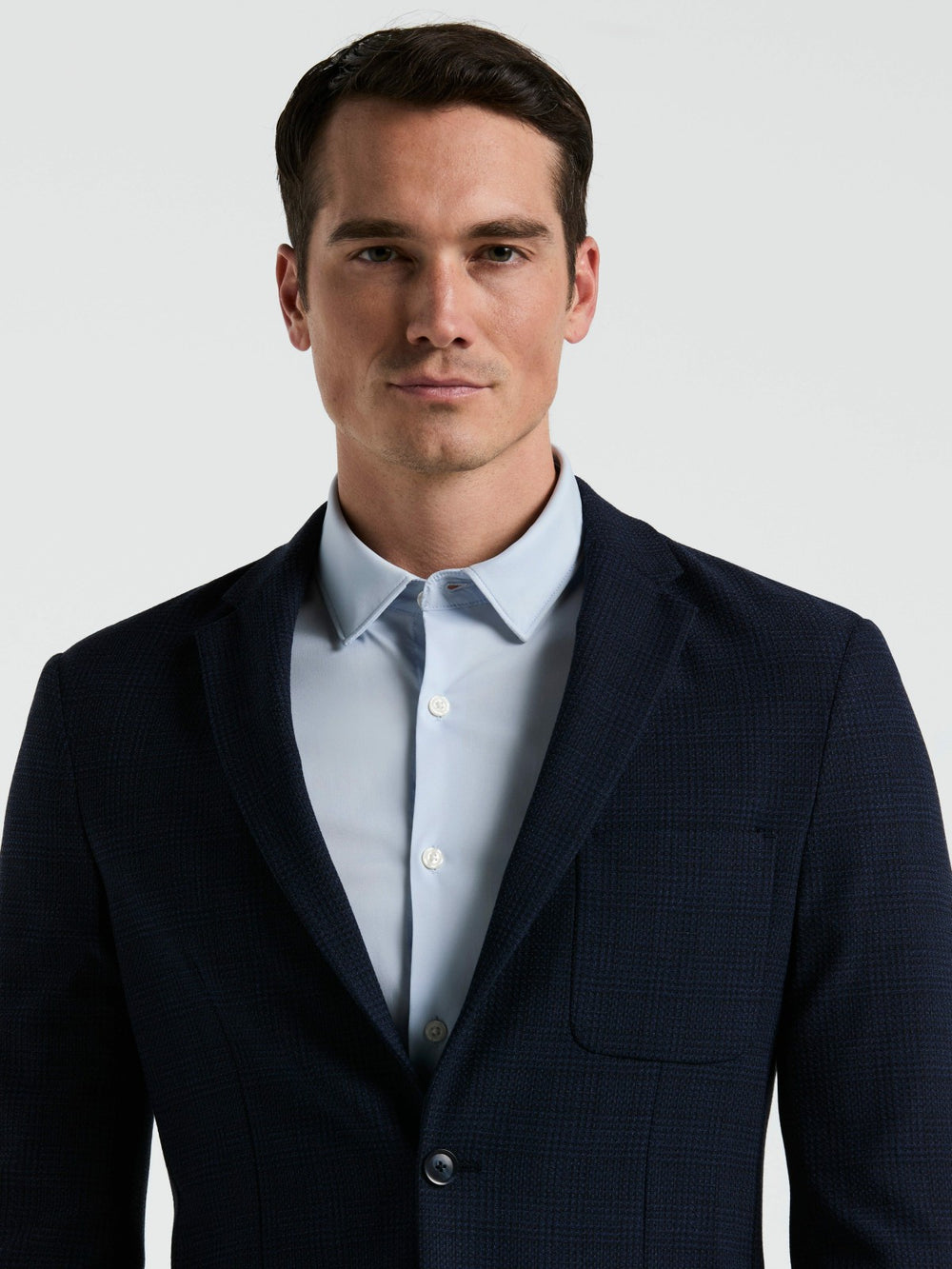 Slim Fit Textured Plaid Sportcoat