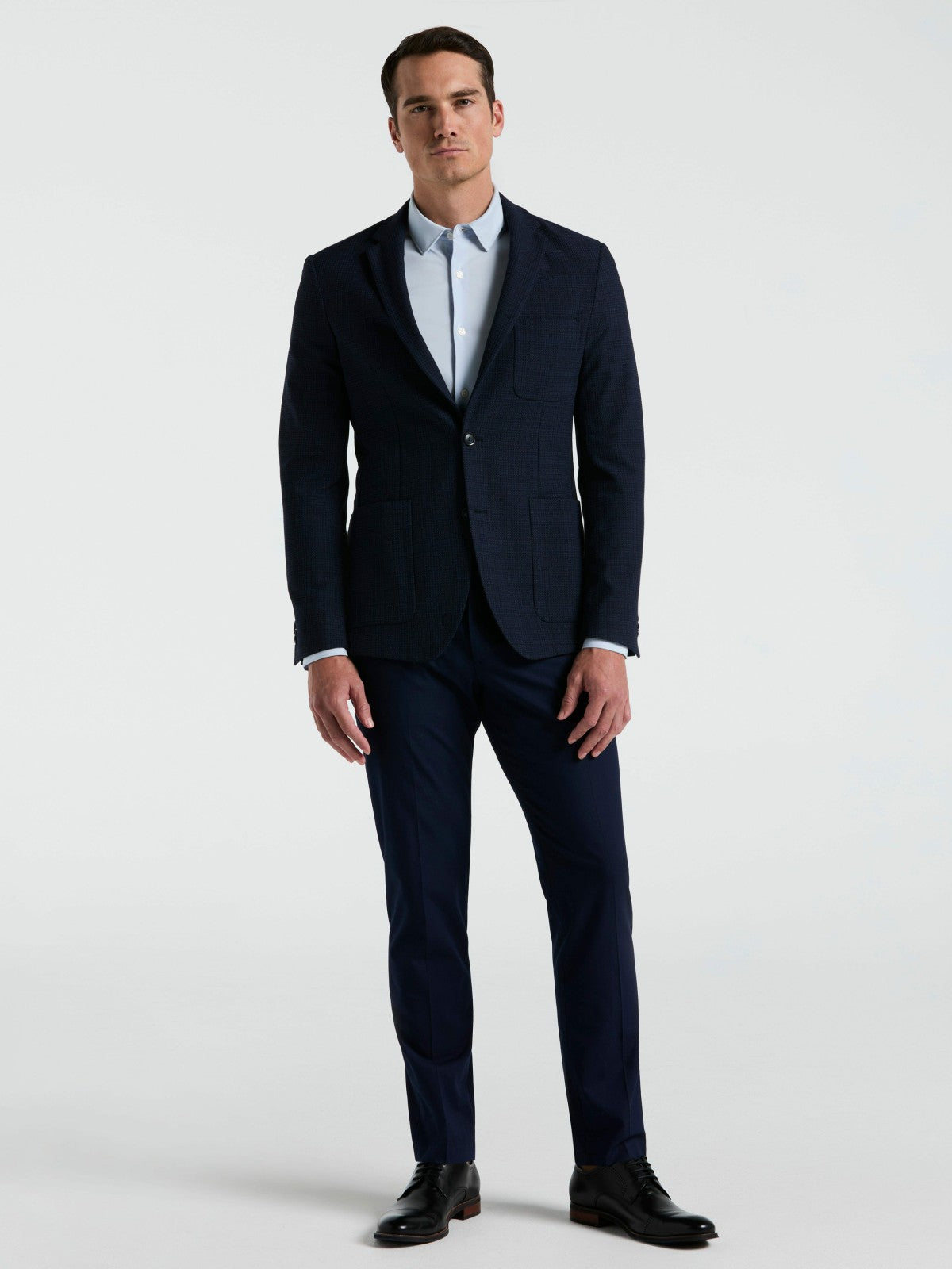 Slim Fit Textured Plaid Sportcoat