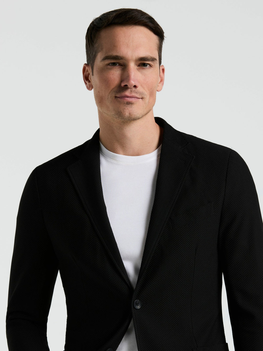 Slim Fit Solid Knit Blazer