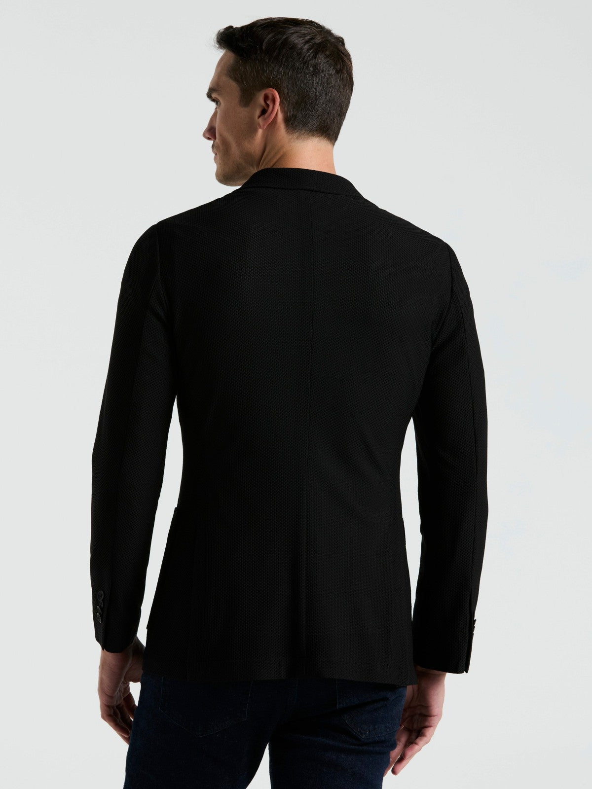 Slim Fit Solid Knit Blazer