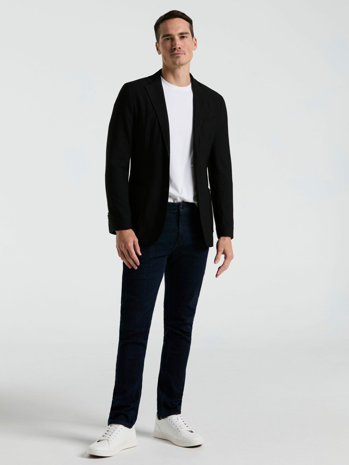 Slim Fit Solid Knit Blazer