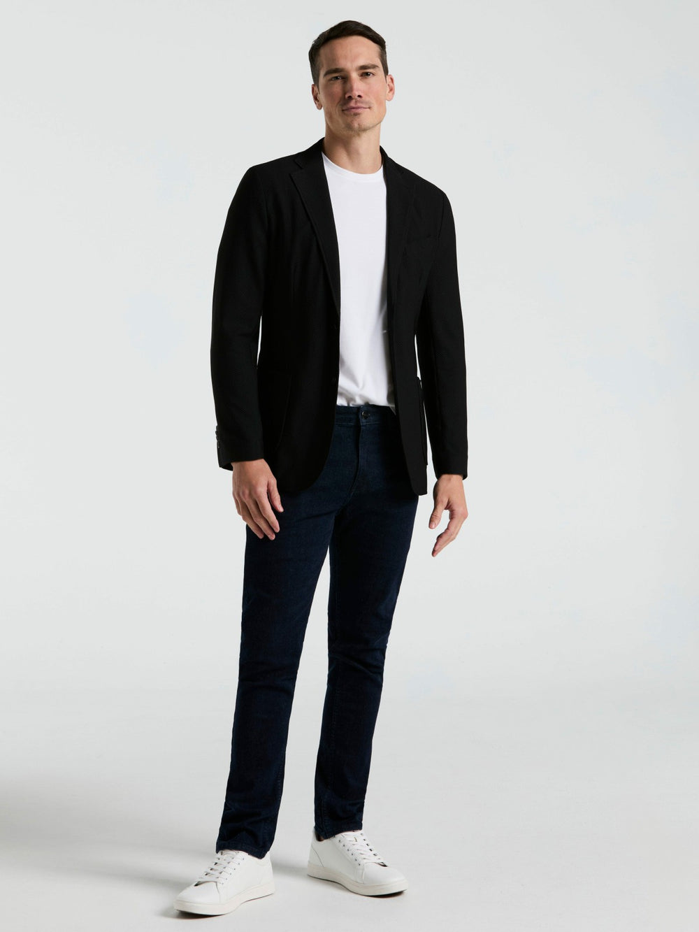 Slim Fit Solid Knit Blazer
