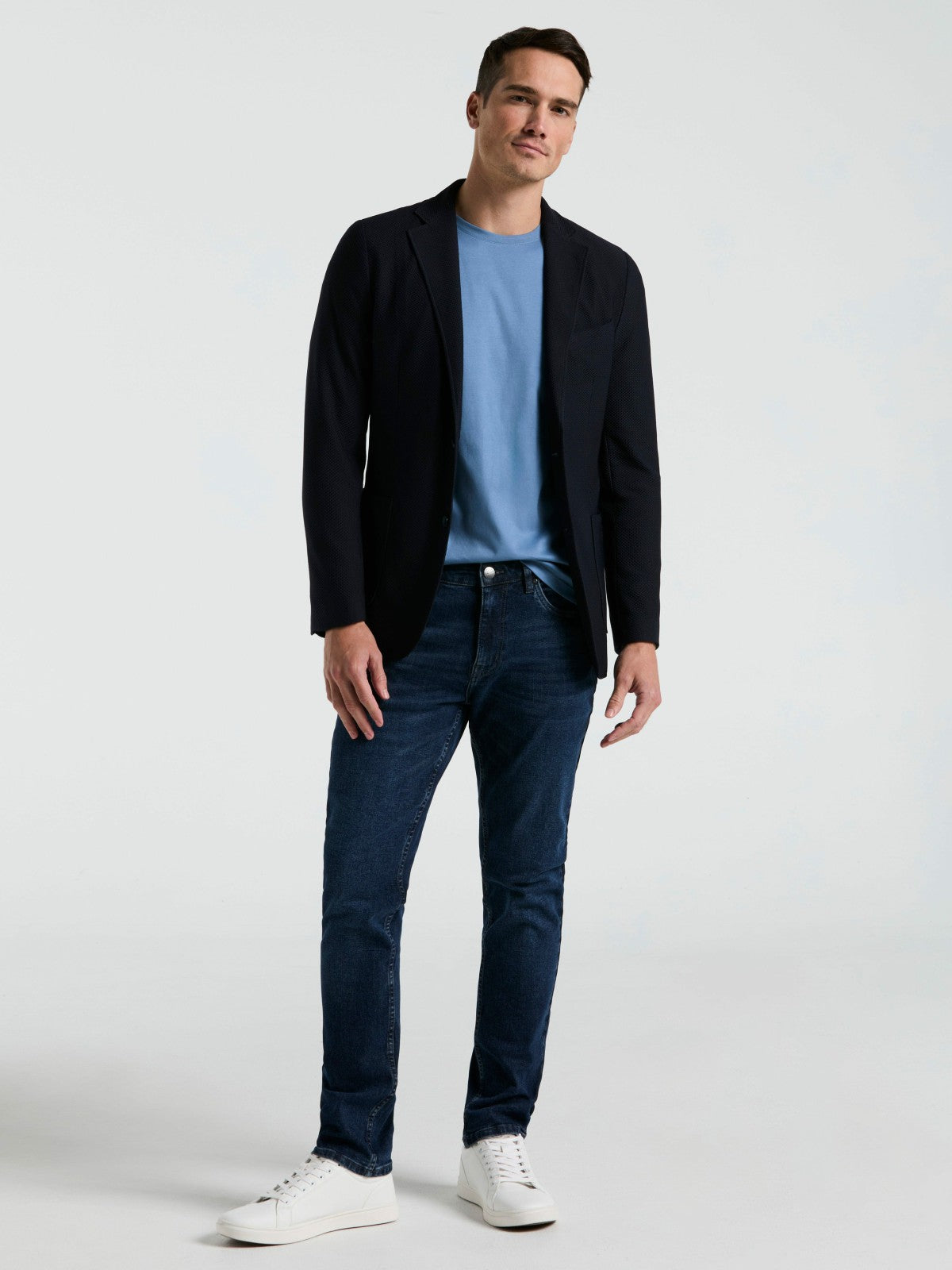 Slim Fit Solid Knit Blazer