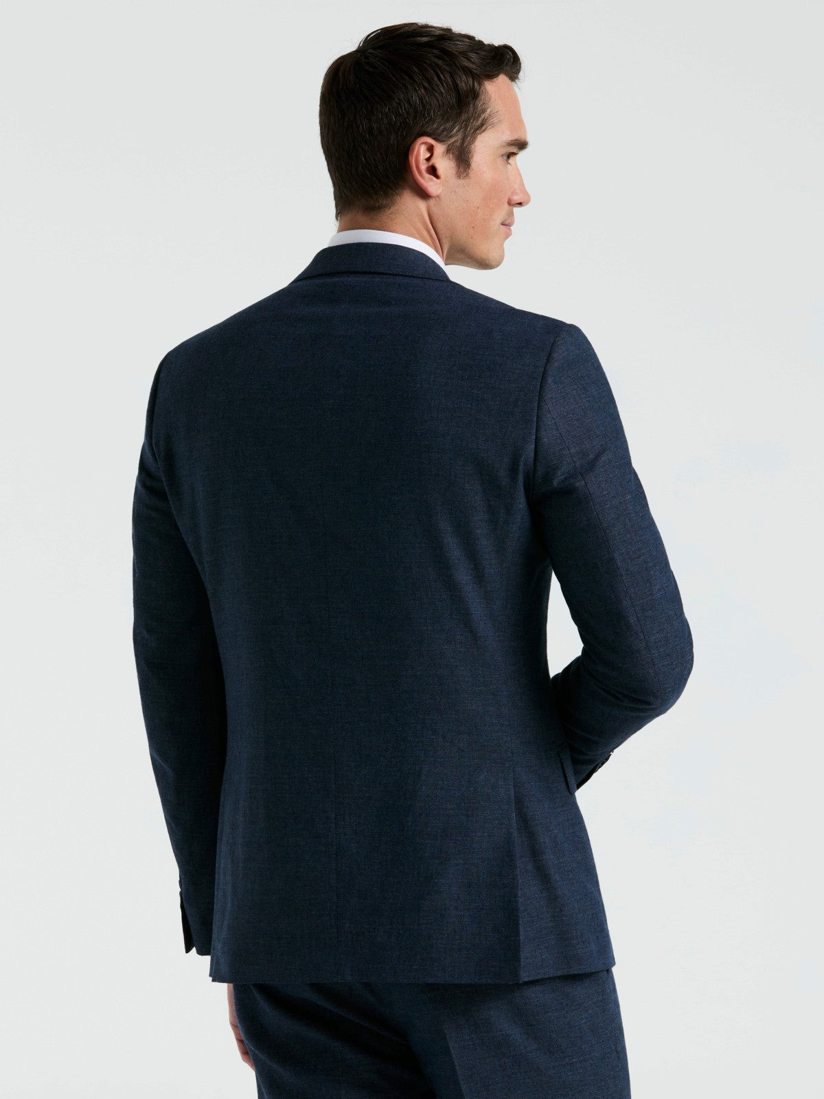 Slim Fit Solid Linen Blend Suit Jacket