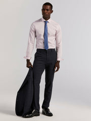 Skinny Fit Navy Plaid Suit Jacket