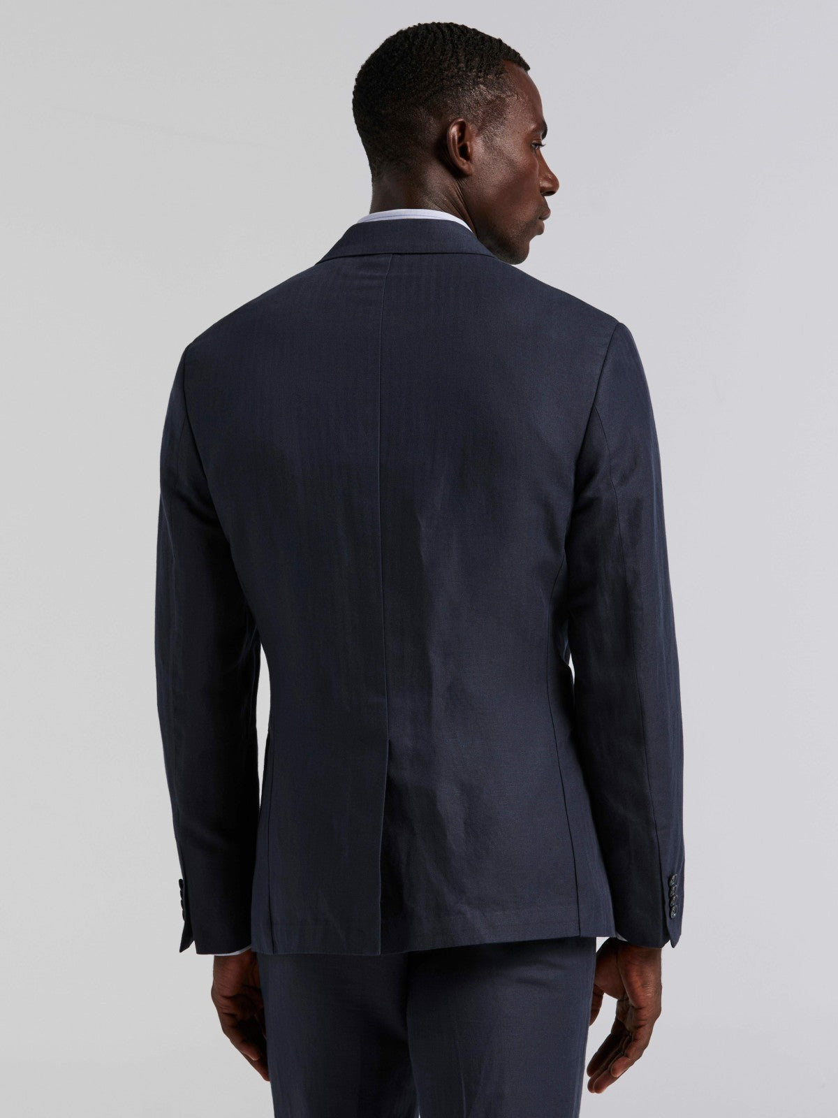 Linen Blend Herringbone Suit Jacket