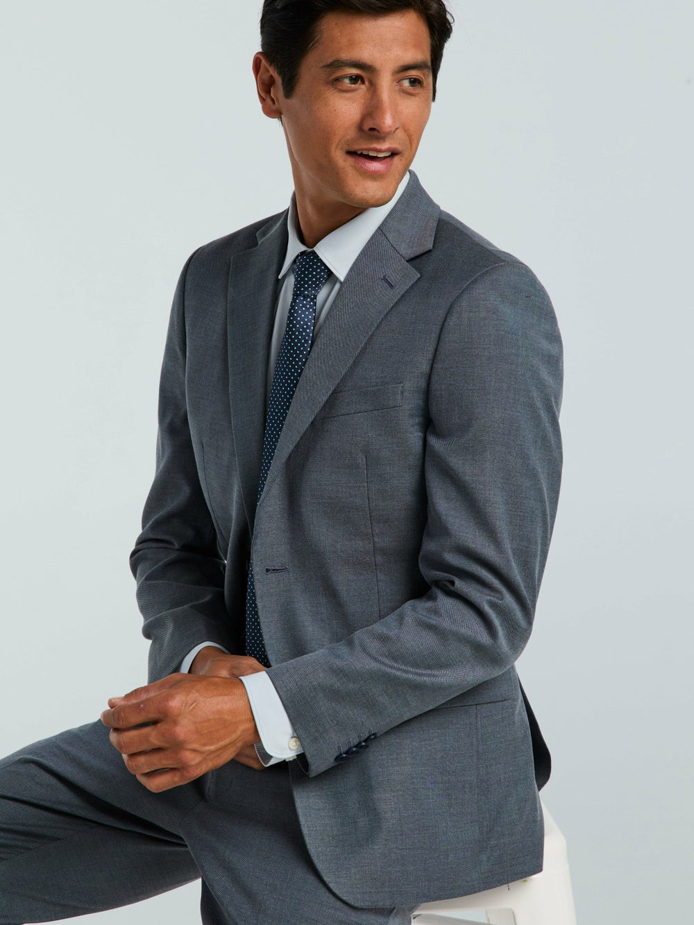 Skinny Fit Textured Suit Jacket