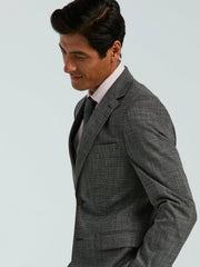 Skinny Fit Houndstooth Suit Jacket