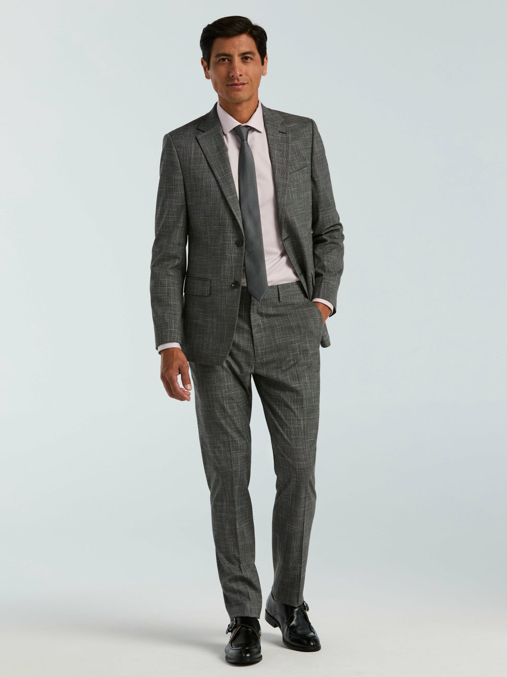 Skinny Fit Houndstooth Suit Jacket