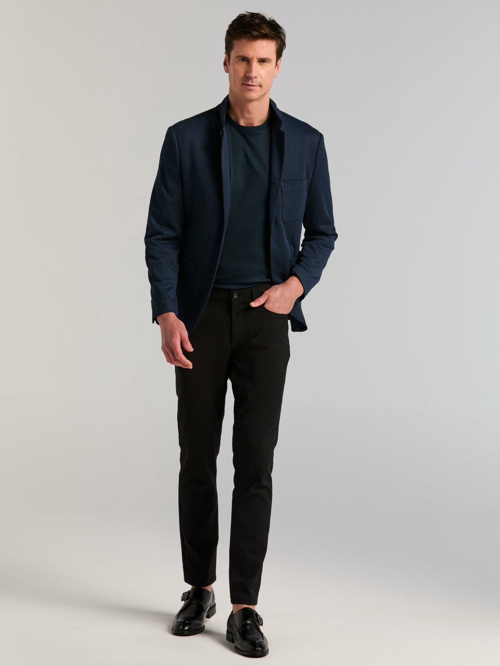 Slim Fit Jacquard Knit Sport Jacket