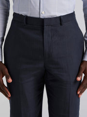 Linen Blend Herringbone Suit Pant