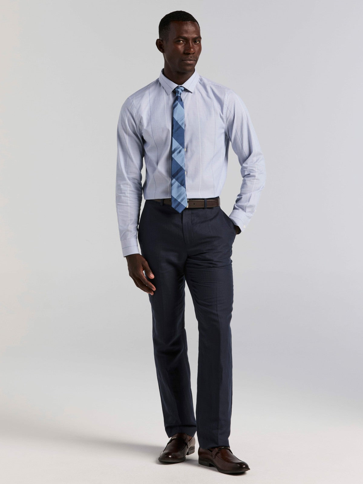 Linen Blend Herringbone Suit Pant
