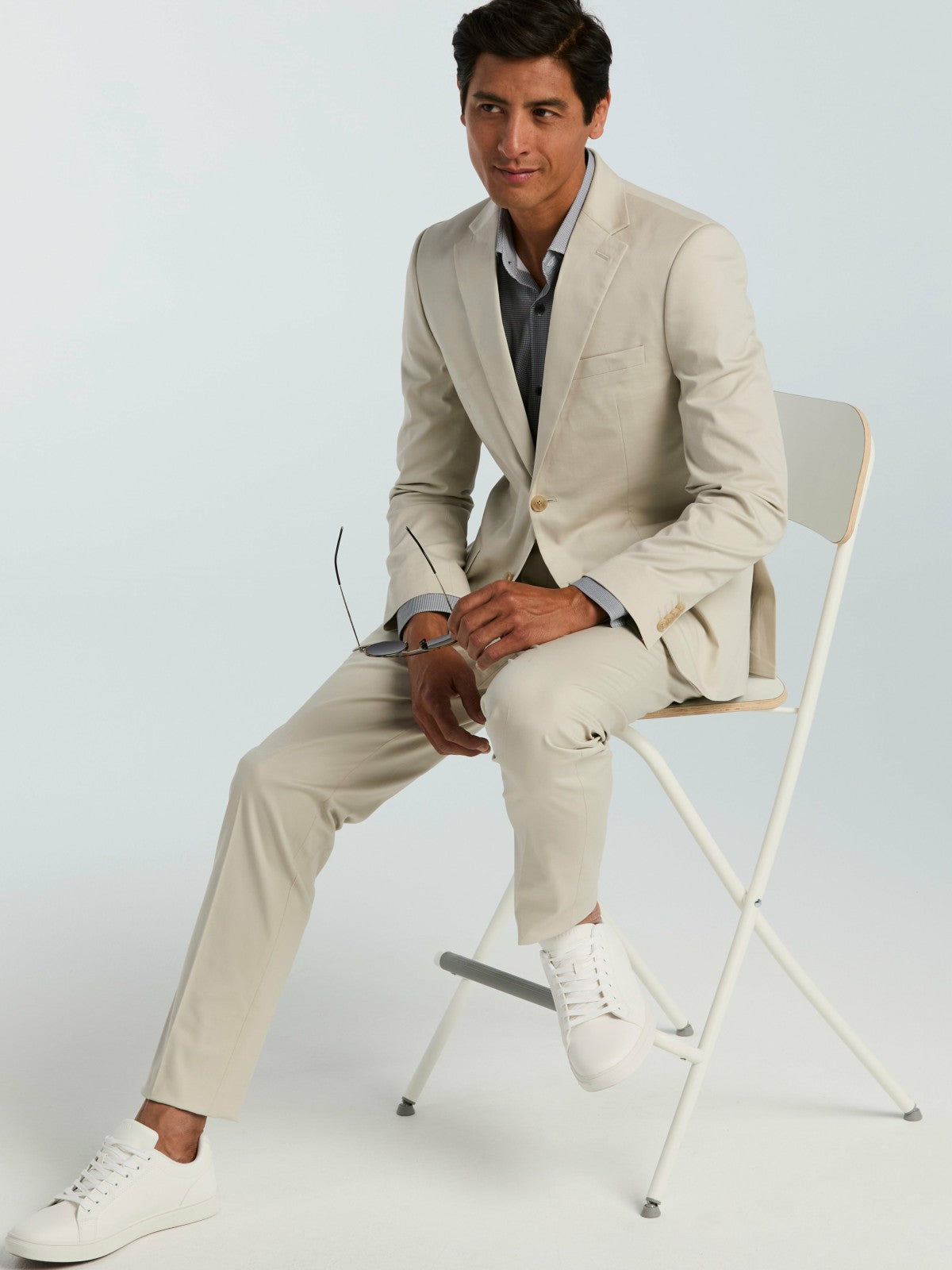 Skinny Fit Solid Suit Pant