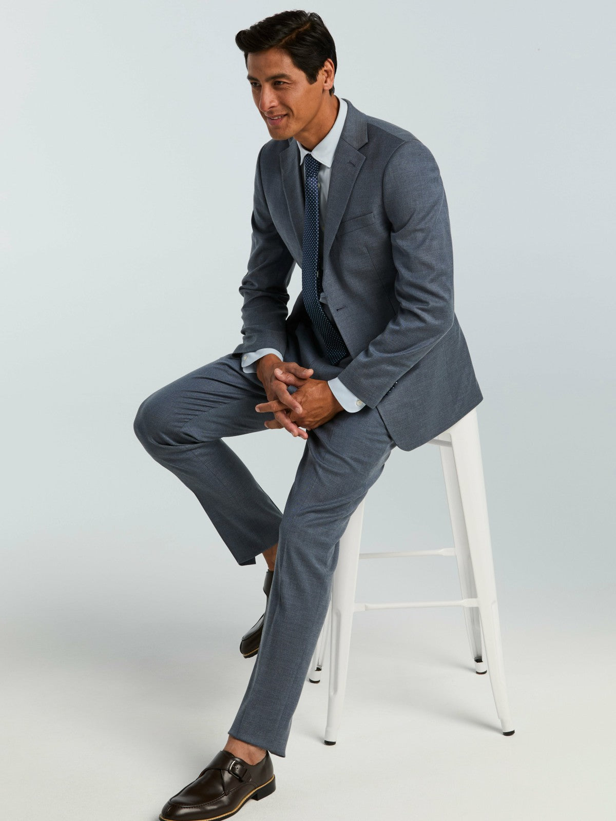 Skinny Fit Textured Suit Pant
