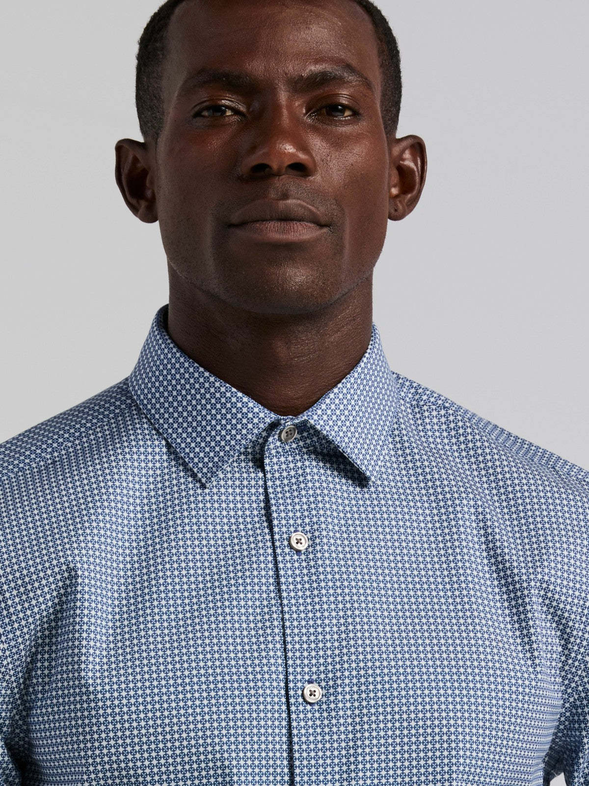 Tile Geo Print Cotton Shirt