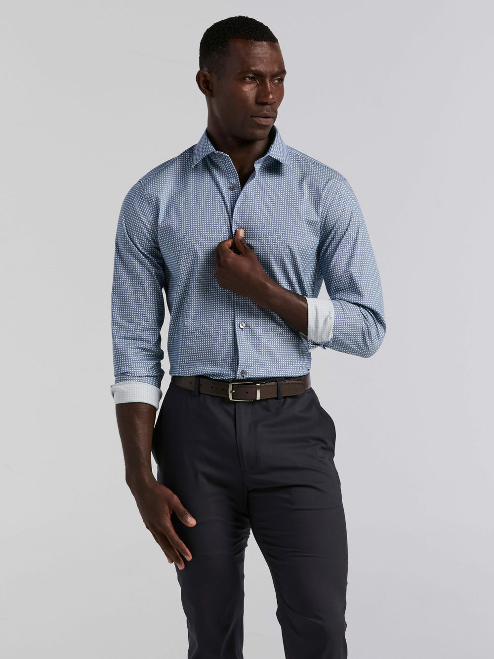 Tile Geo Print Cotton Shirt