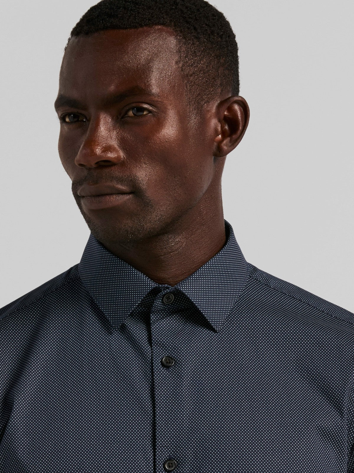 Polka Dot Print Slim Fit Shirt