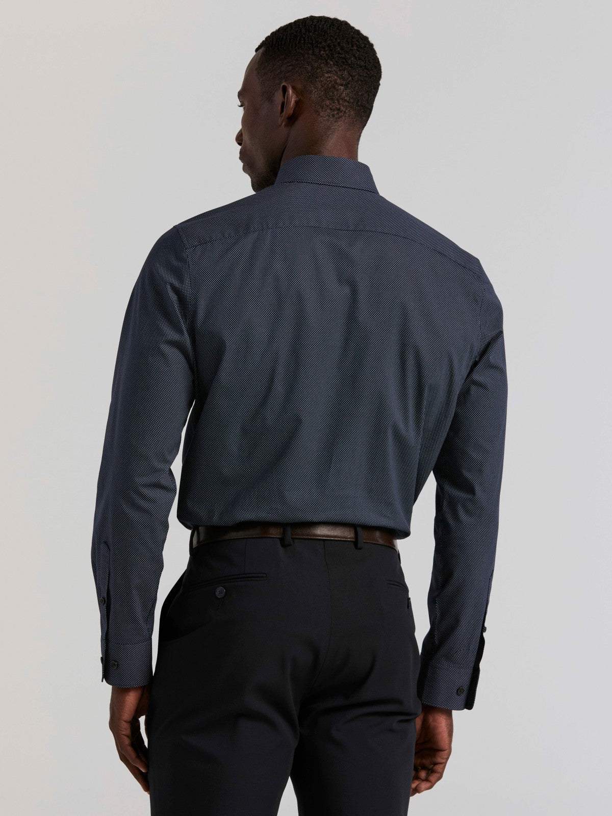 Polka Dot Print Slim Fit Shirt