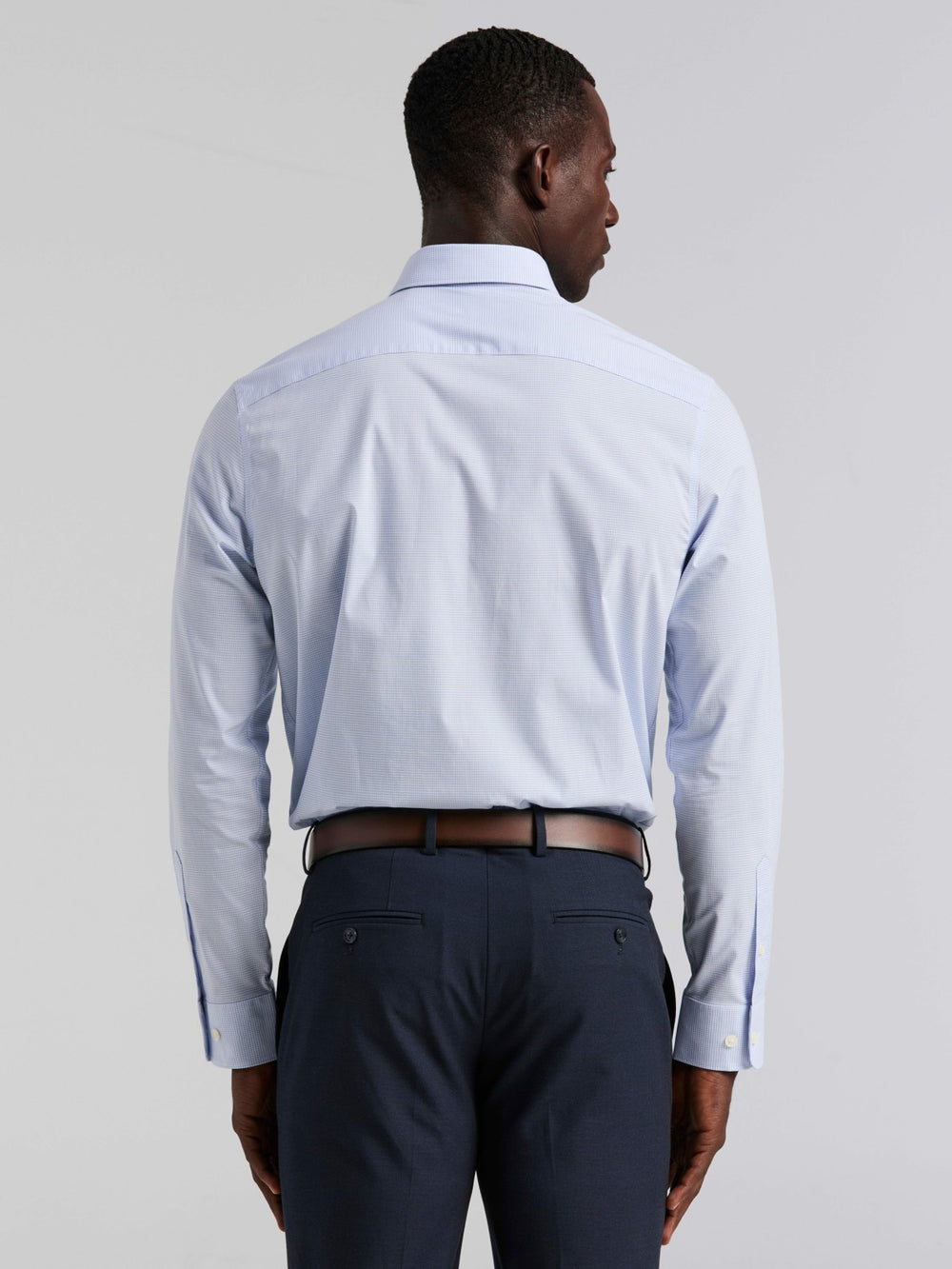 Mini Check Slim Fit Cotton Shirt