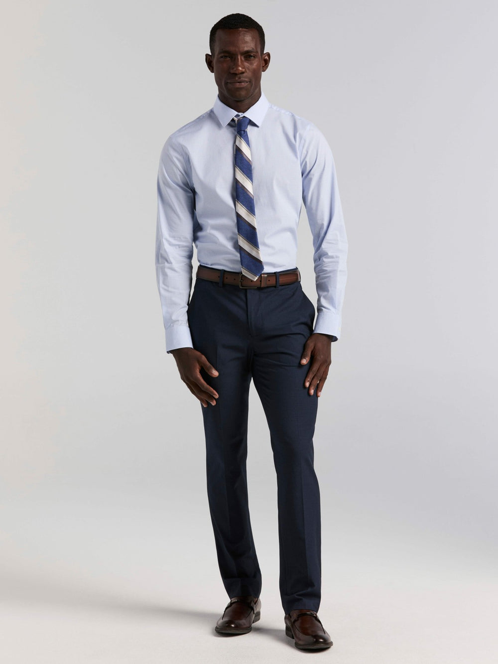 Mini Check Slim Fit Cotton Shirt