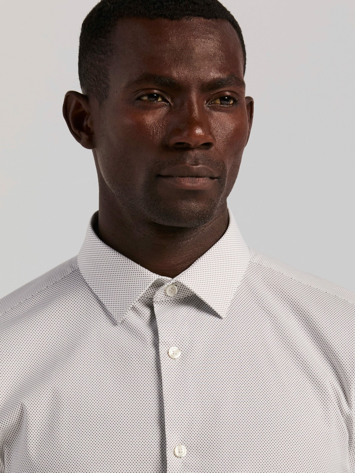 Slim Fit Dot Print Dress Shirt