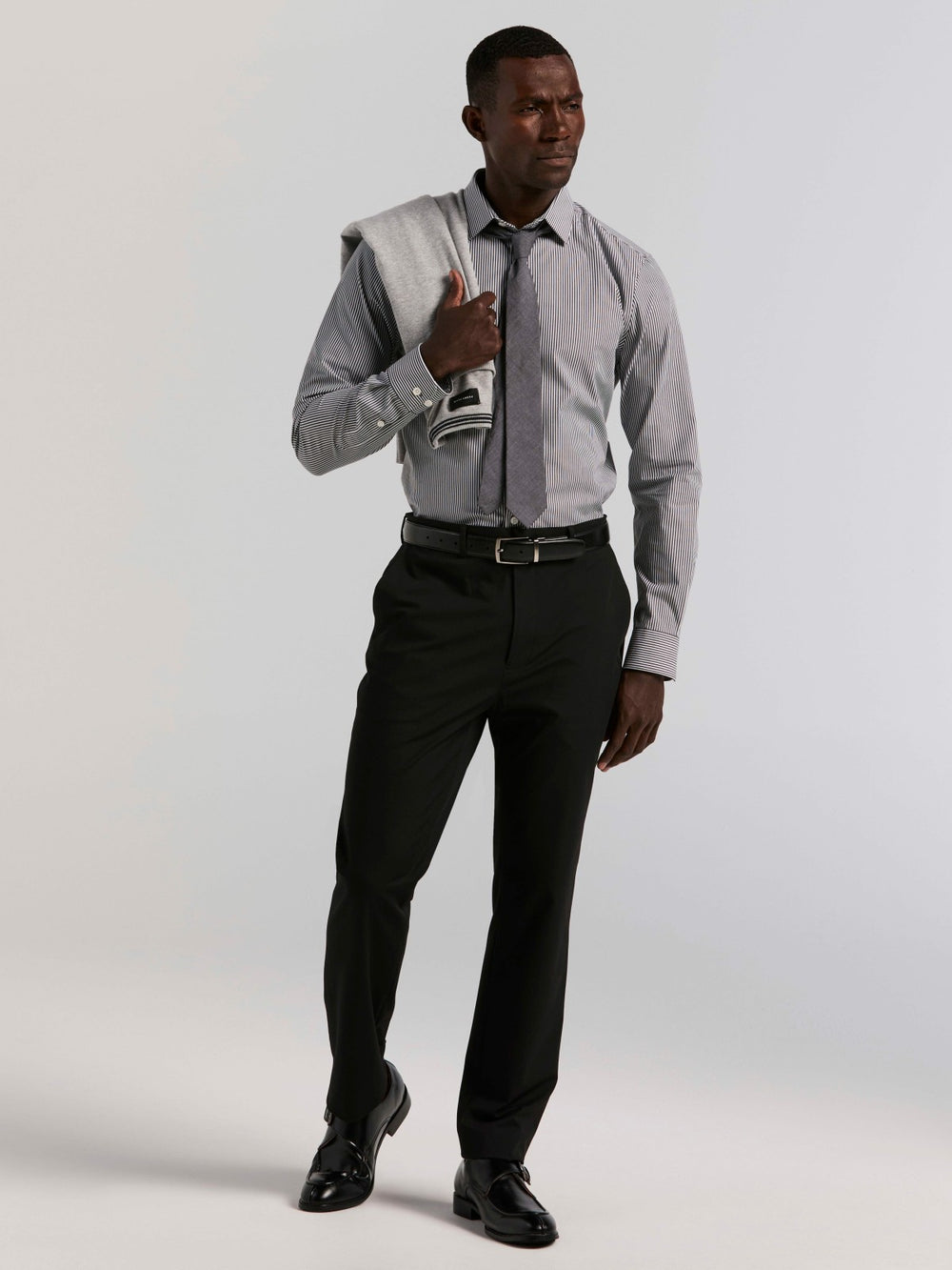 Slim Fit Bengal Stripe Cotton Dress Shirt