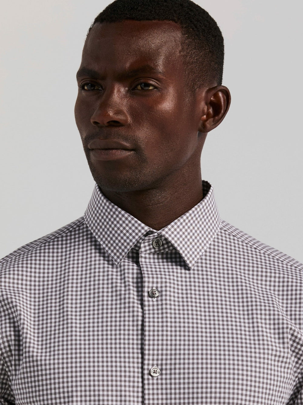 Slim Fit Gingham Cotton Dress Shirt