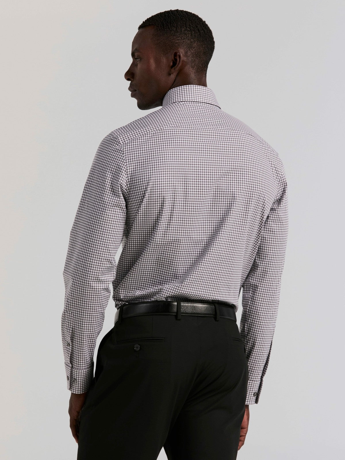 Slim Fit Gingham Cotton Dress Shirt