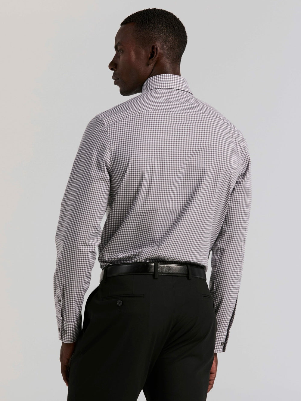 Slim Fit Gingham Cotton Dress Shirt