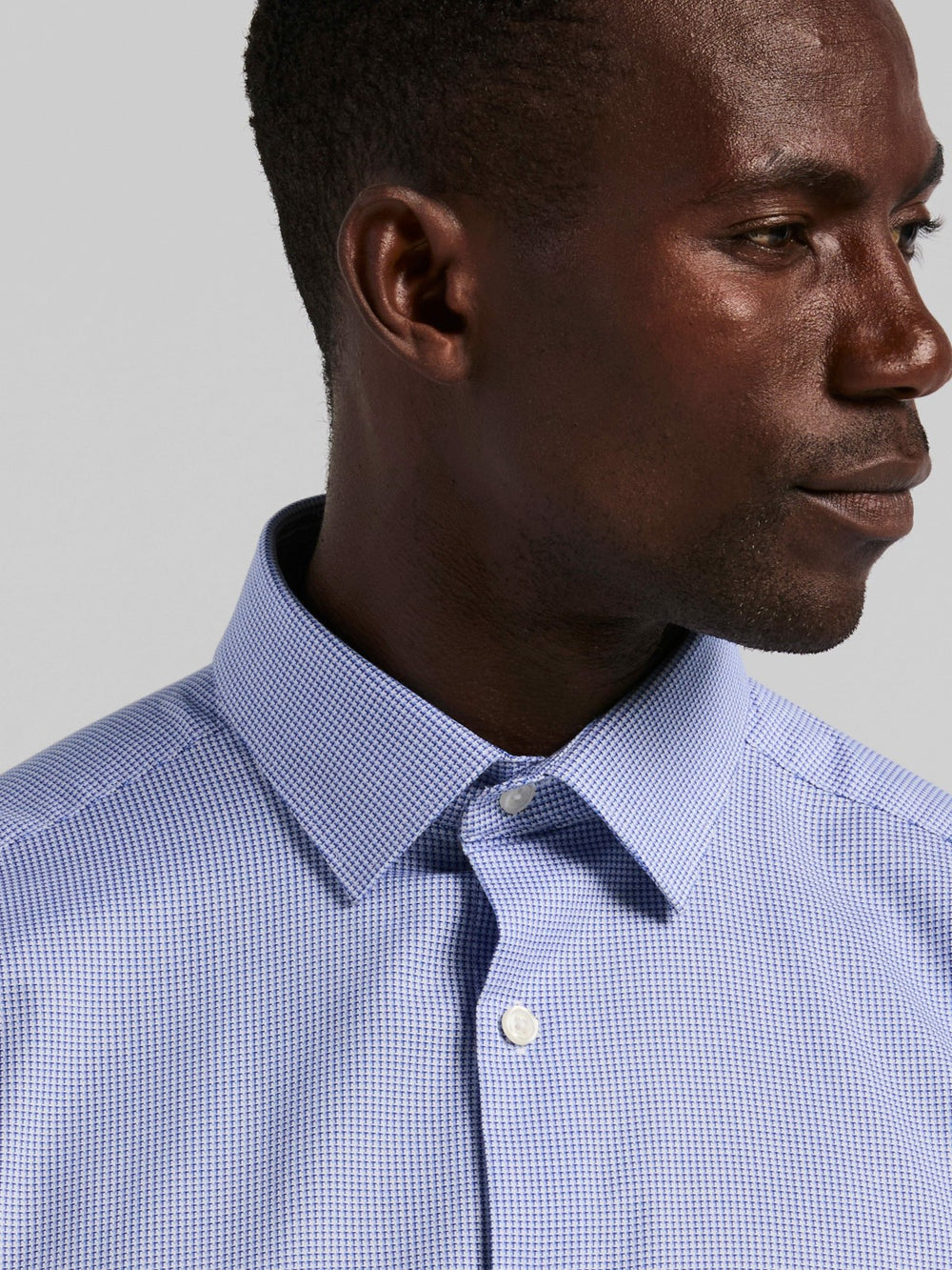 Houndstooth Dobby Cotton Stretch Dress Shirt