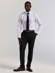 Cotton Mini Plaid Slim Fit Dress Shirt