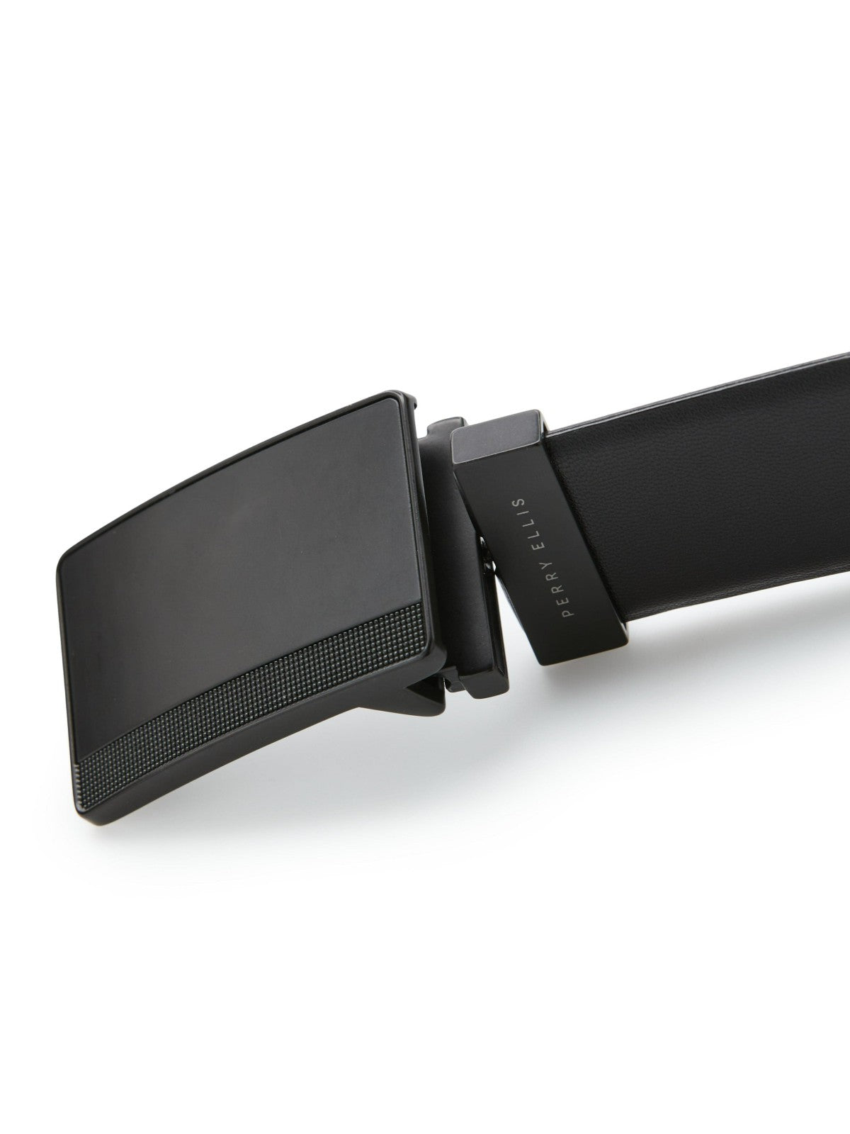 Reversible Leather Belt with Black Pattern Plaque
