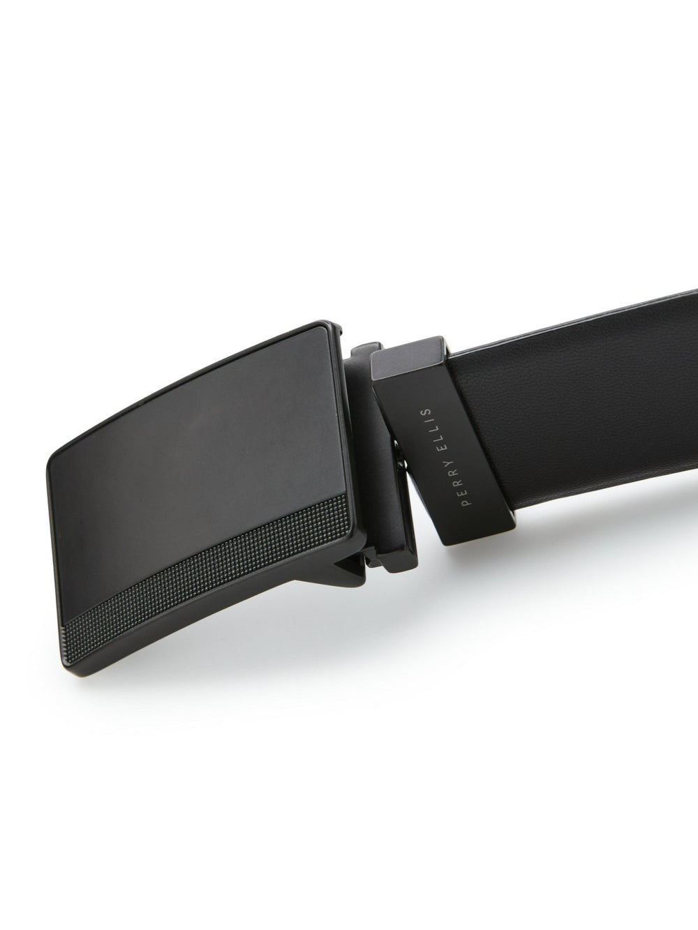Reversible Leather Belt with Black Pattern Plaque