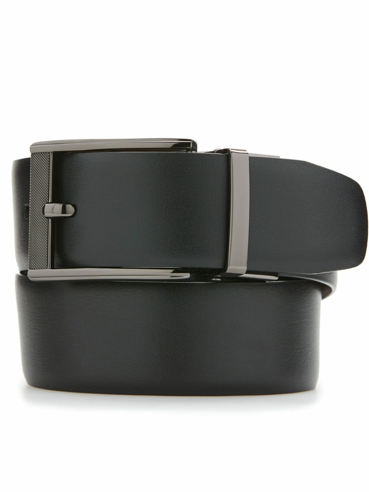 Mesh Buckle Reversible Leather Belt
